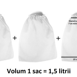 Saci aspirator unghii set 3 bucati volum 1,5 l