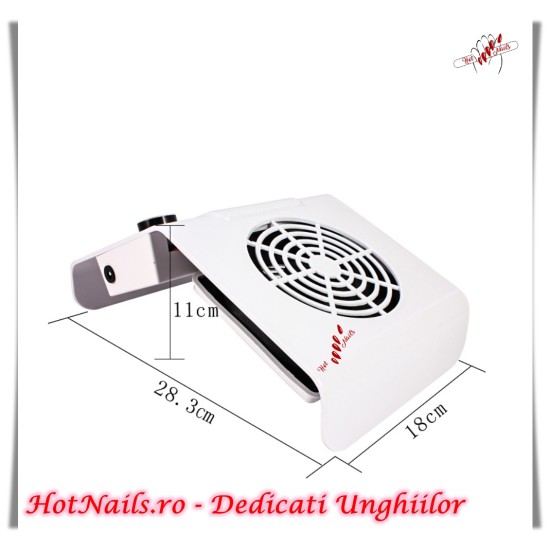 Aspirator unghii 80w culoare roz profesional 