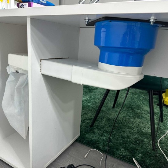 Aspirator manichiura încorporabil puternic cu filtrare sac si tubulatura PVC