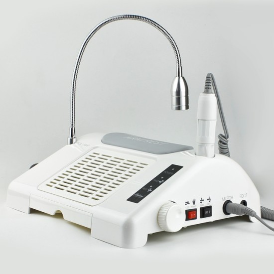 Aspirator praf revolutionar FARA sac + Freza electrica cu mandrina performanta + Lumina led + Suport mana